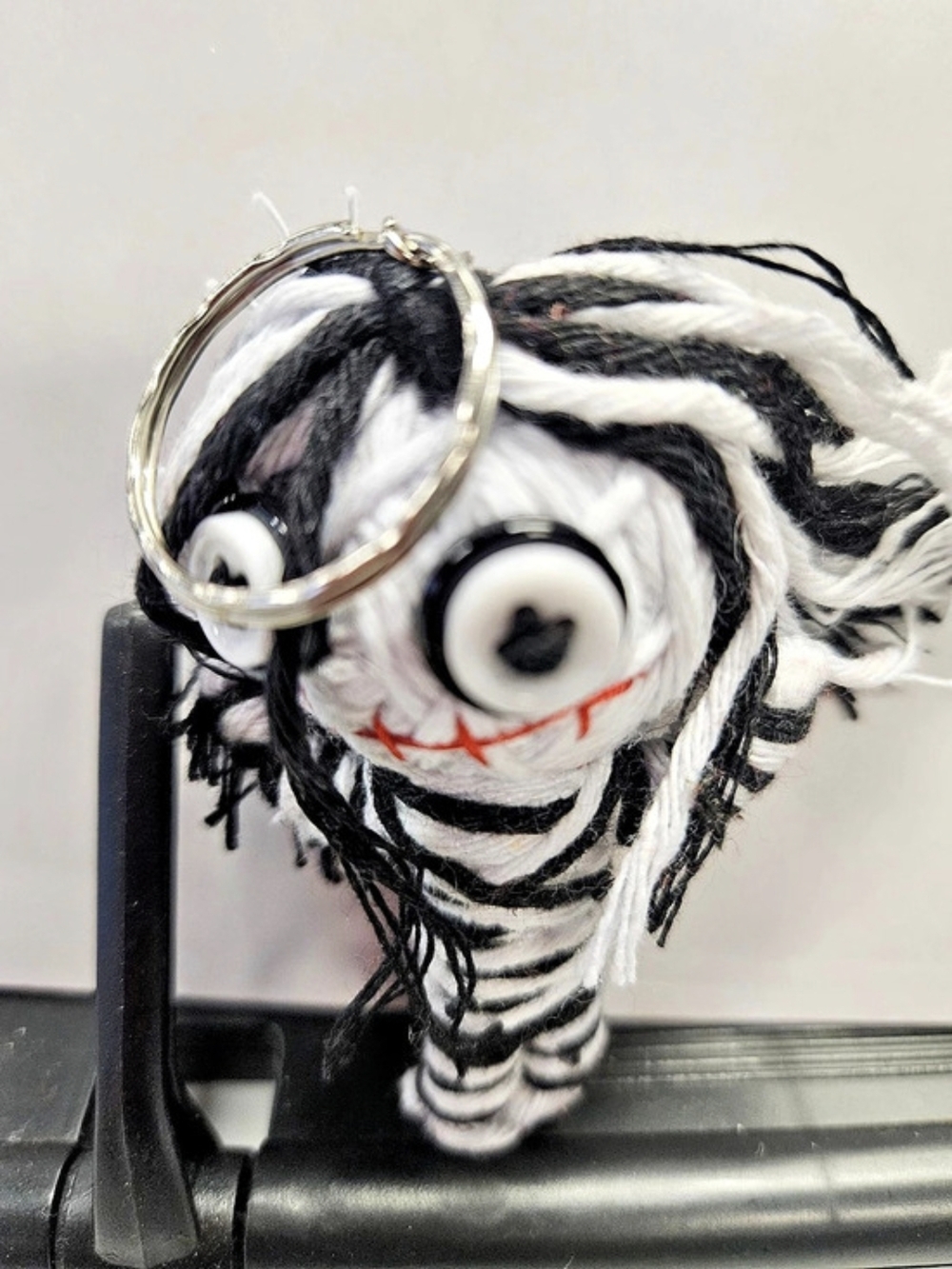 Handmade Black & White Striped Decor